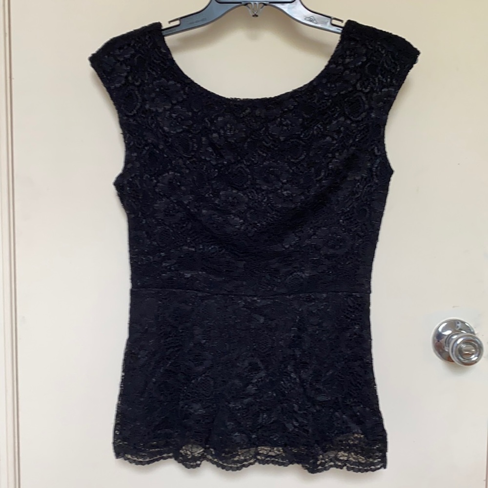 NWOT Forever21(Contemporary) Black Lace Top in S